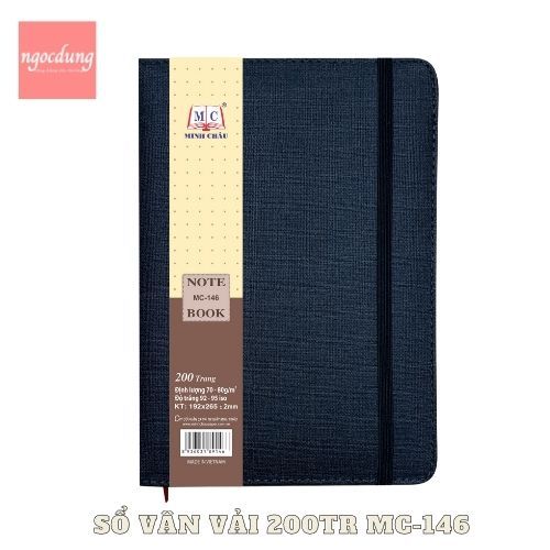 MINHCHAU-NGS1: Sổ Da Vân Vải 200tr MC146 (30Q/T)