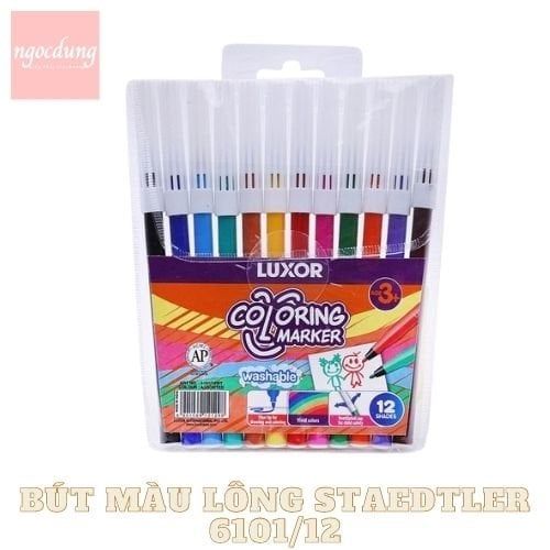 STAEDTLER-NBV2: Bút lông 12 màu Luxor Color- 6101/12WT  Steadler