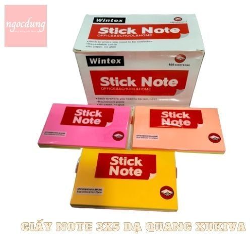 XUKIVA-NGS5: Giấy Note 3X5 DẠ QUANG Xukiva (20x/h)