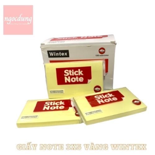 XUKIVA-NGS5: GIẤY NOTE 3X5 VÀNG WINTEX - Xukiva ( 20xap/hop)