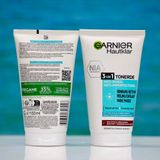  Sữa Rửa Mặt Garnier Hautklar 3in1 Dành Cho Da Mụn & Bị Nhờn, 150 ml 