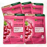  Mặt Nạ Vải Garnier SkinActive Chống Lão Hóa Hydra Bomb Chiết Xuất Nho 28g 