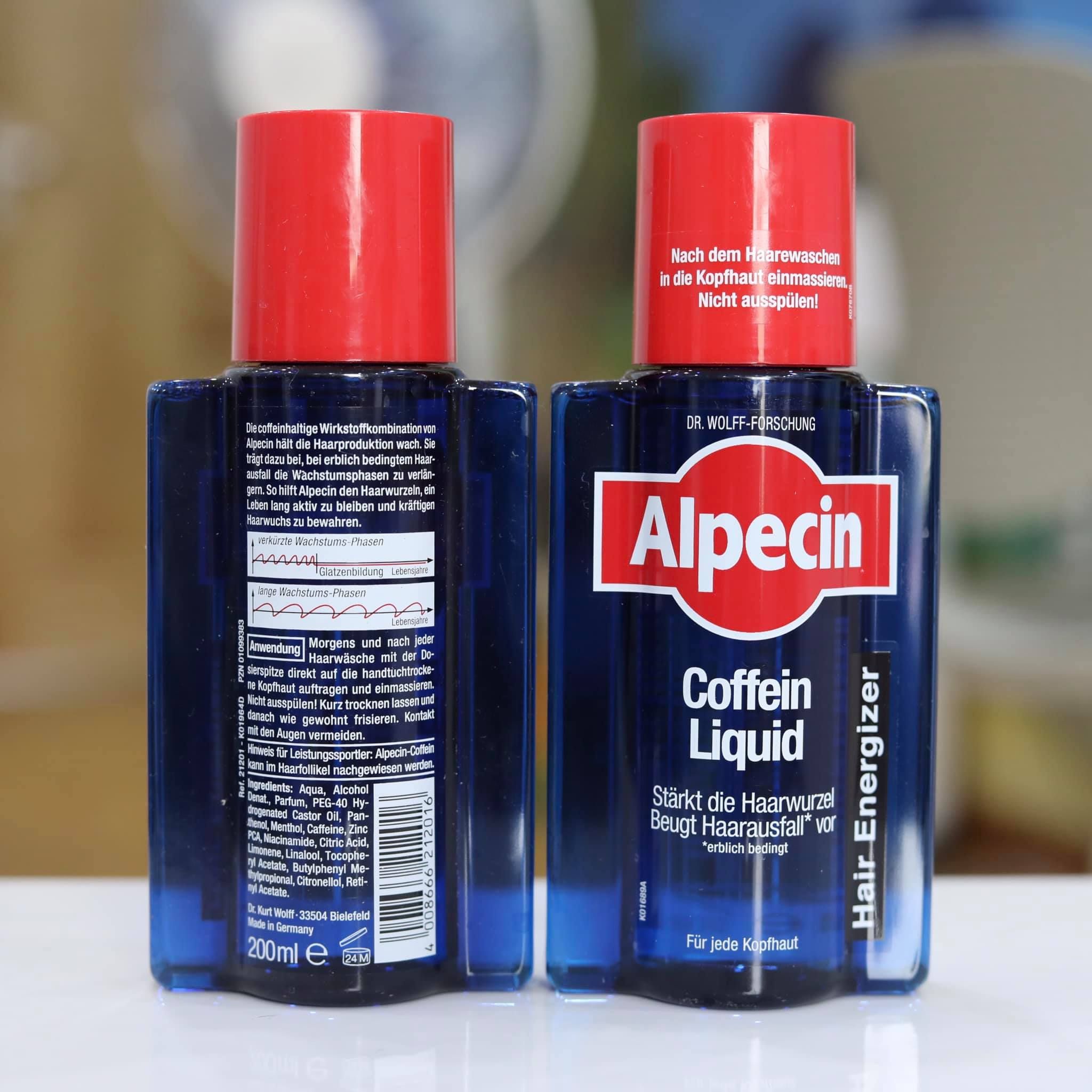  Tinh dầu mọc tóc Alpecin Coffein Liquid chống rụng tóc, kích thích tóc mọc & chữa hói đầu, 200 ml 