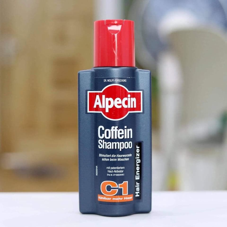  Dầu Gội Alpecin Coffein Shampoo C1 Chống Rụng Tóc, Kích Thích Tóc Mọc & Chữa Hói Đầu, 250 ml 