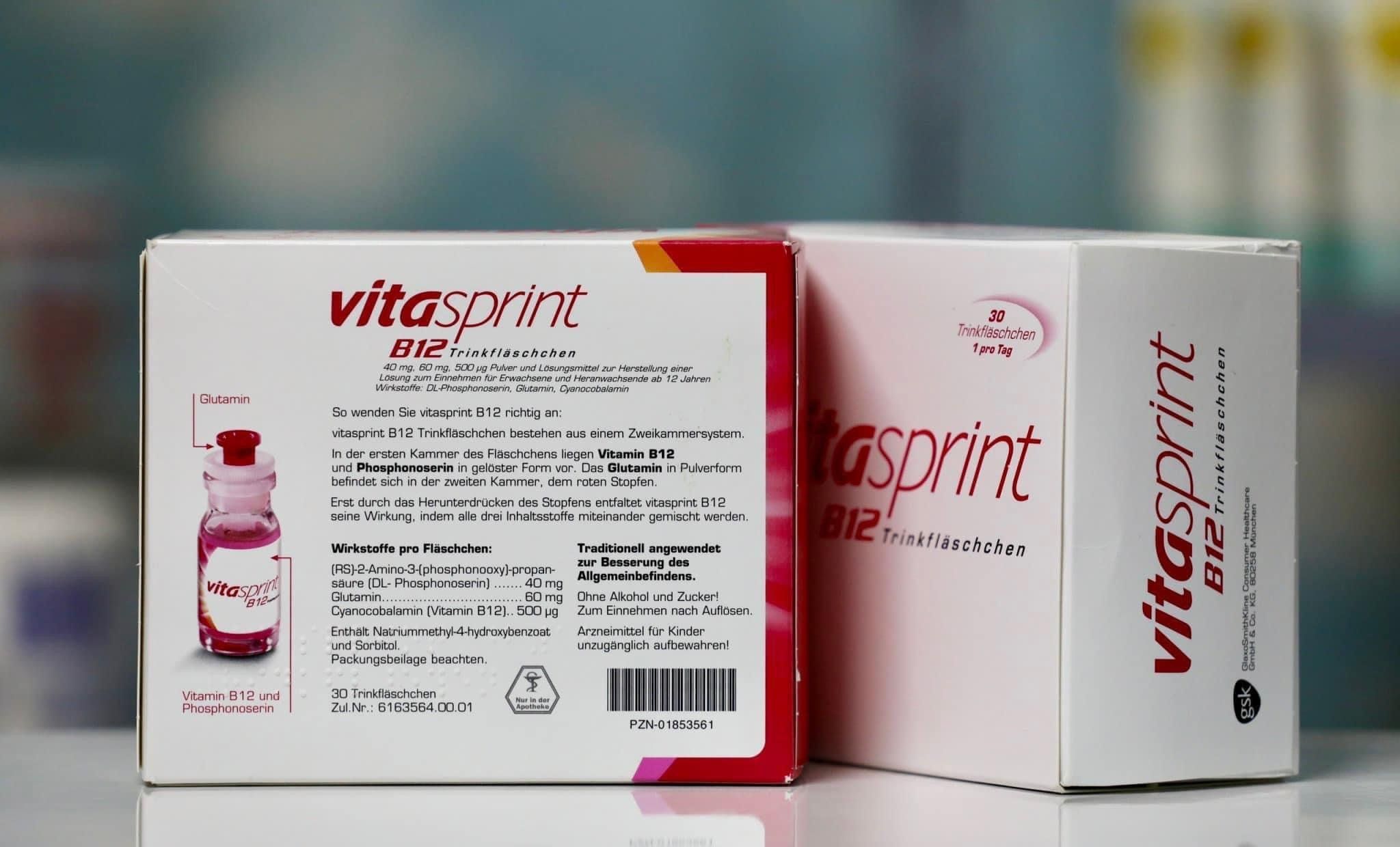  VITASPRINT B12 hộp 30 lọ, mỗi lọ 10ml 