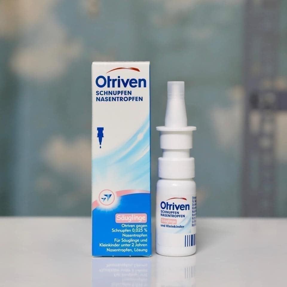  Nhỏ mũi Otriven hồng 0,025% - Hiệu quả mà không làm hại niêm mạc mũi của bé - Hàng Nội địa Đức 