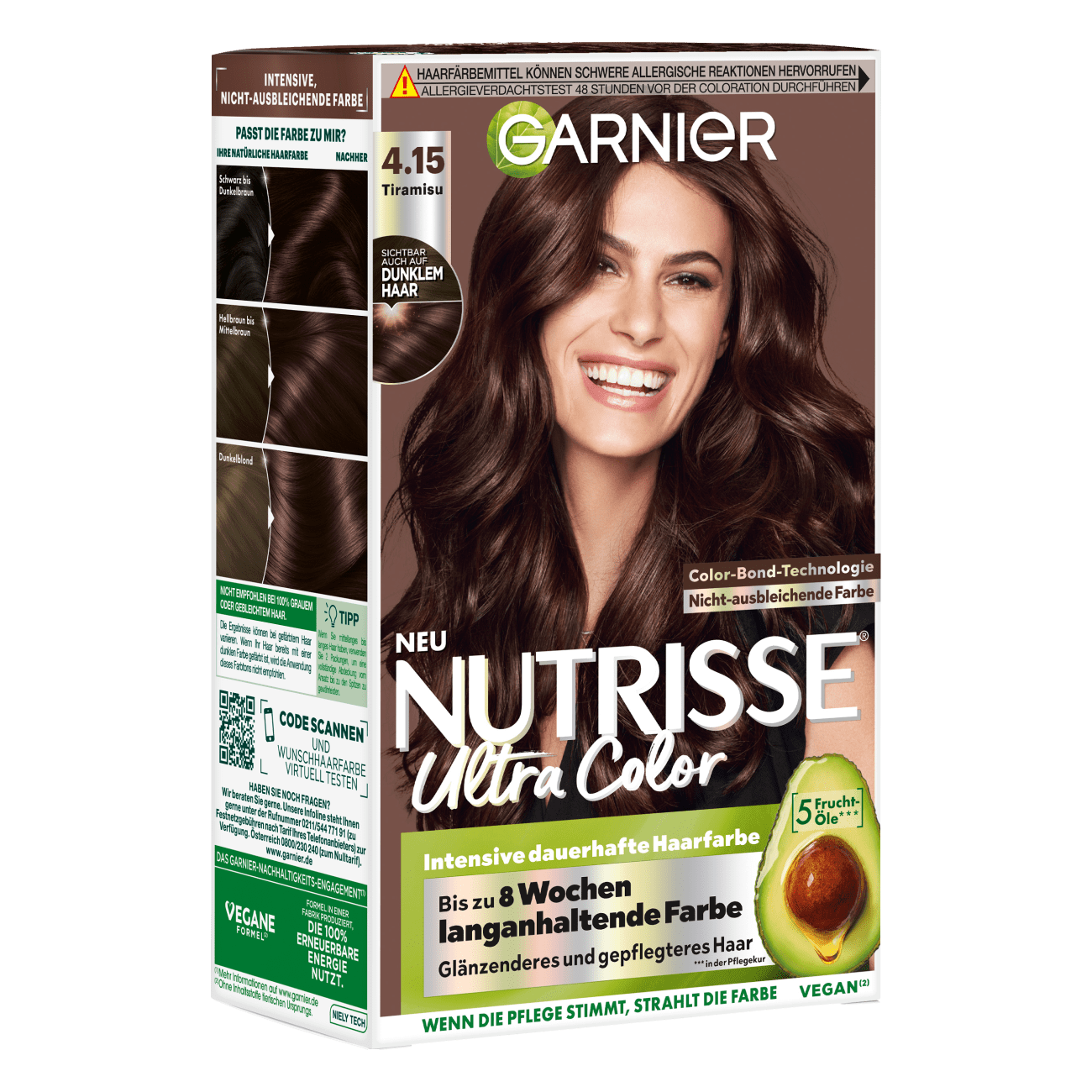  Thuốc Nhuộm Tóc Garnier Nutrisse 4.15 Màu Nâu 