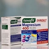  Gói bột Taxofit Magnesium 400 + B1 + B12, Folsaure của Đức hộp 20 gói tiện dụng 