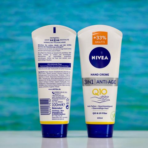 Kem Dưỡng Da Tay Chống Lão Hóa Nivea 3in1 Anti-Age Q10 100ml – Dưỡng Ẩm, Giảm Nếp Nhăn, Bảo Vệ Da 