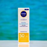  Kem chống nắng Nivea với chỉ số chống nắng spf 50 - Chuyên dành cho da khô và da nhạy cảm. 