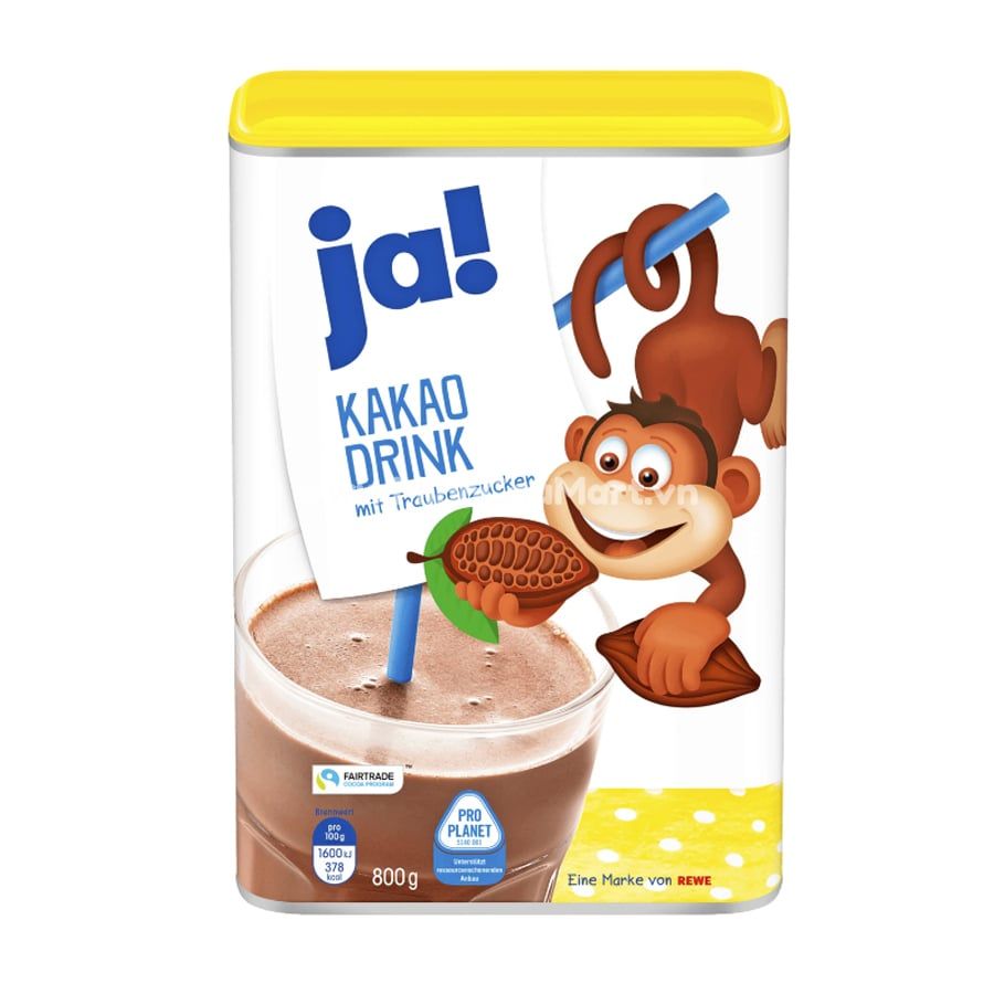  Bột Cacao Drrink Ja hộp 800g 