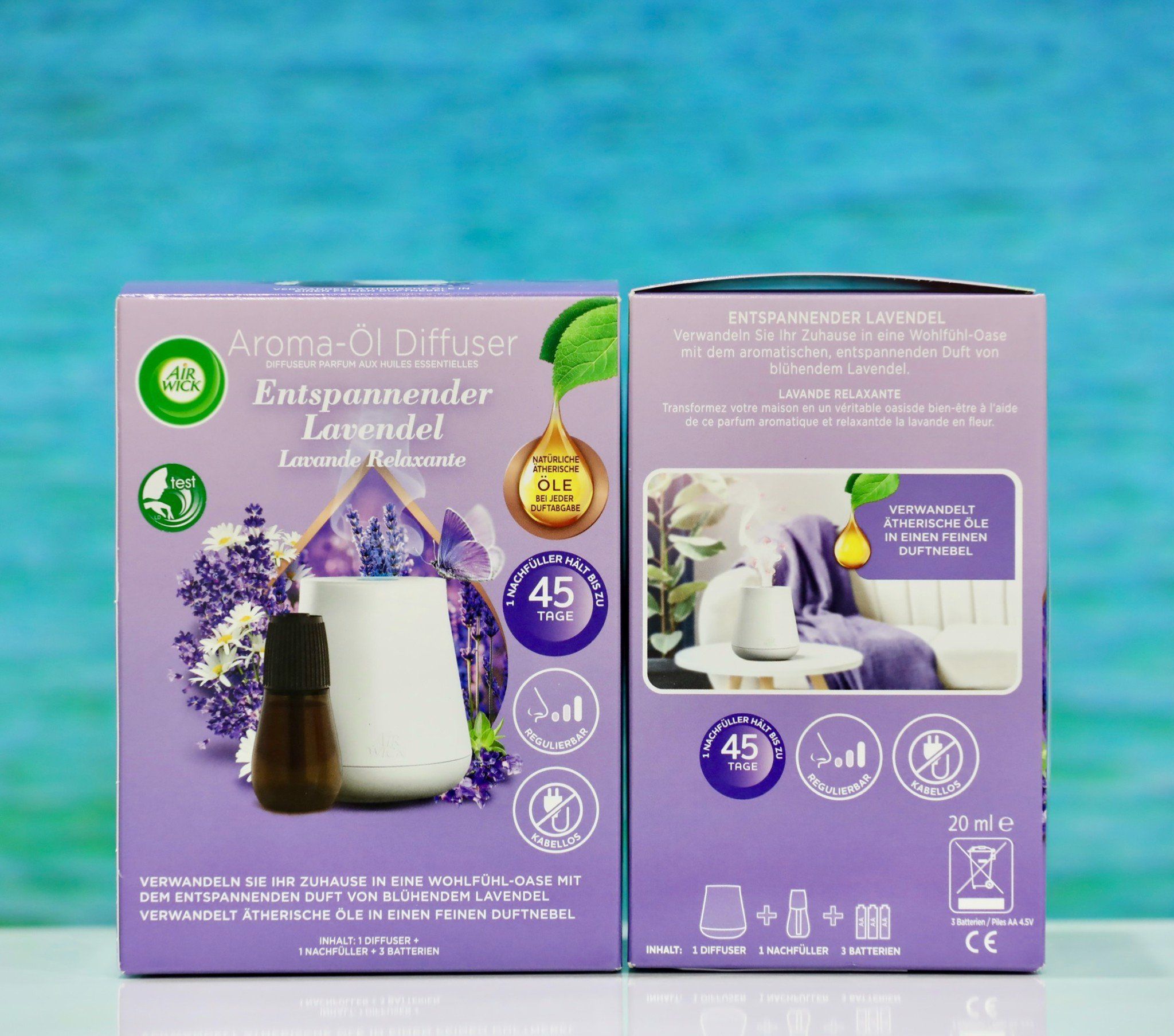  Set máy xông tinh dầu+ tinh dầu Air Wick hương Lavendel 