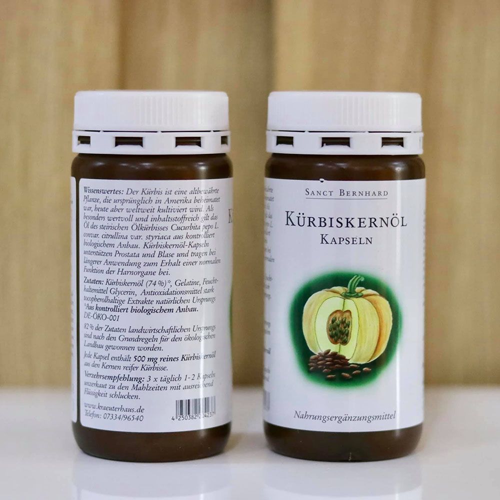 Thuốc Trị Tiểu Đêm Sanct Bernhard Kurbiskernol Kapseln, 150 Viên ...