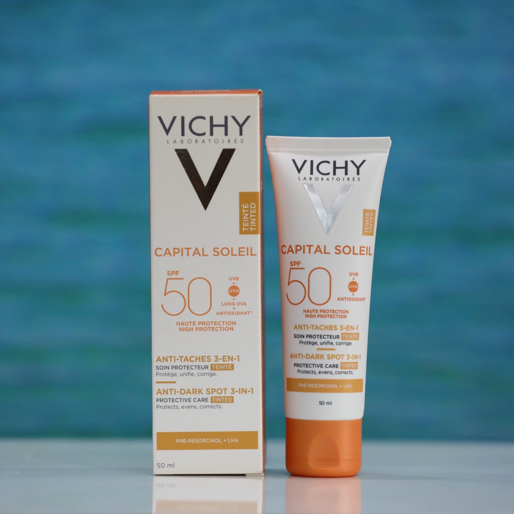  Kem Chống Nắng Vichy Capital Soleil Anti Dark spot 3in1 Không Bóng Nhờn, Giảm Thâm Nám, 50ml 