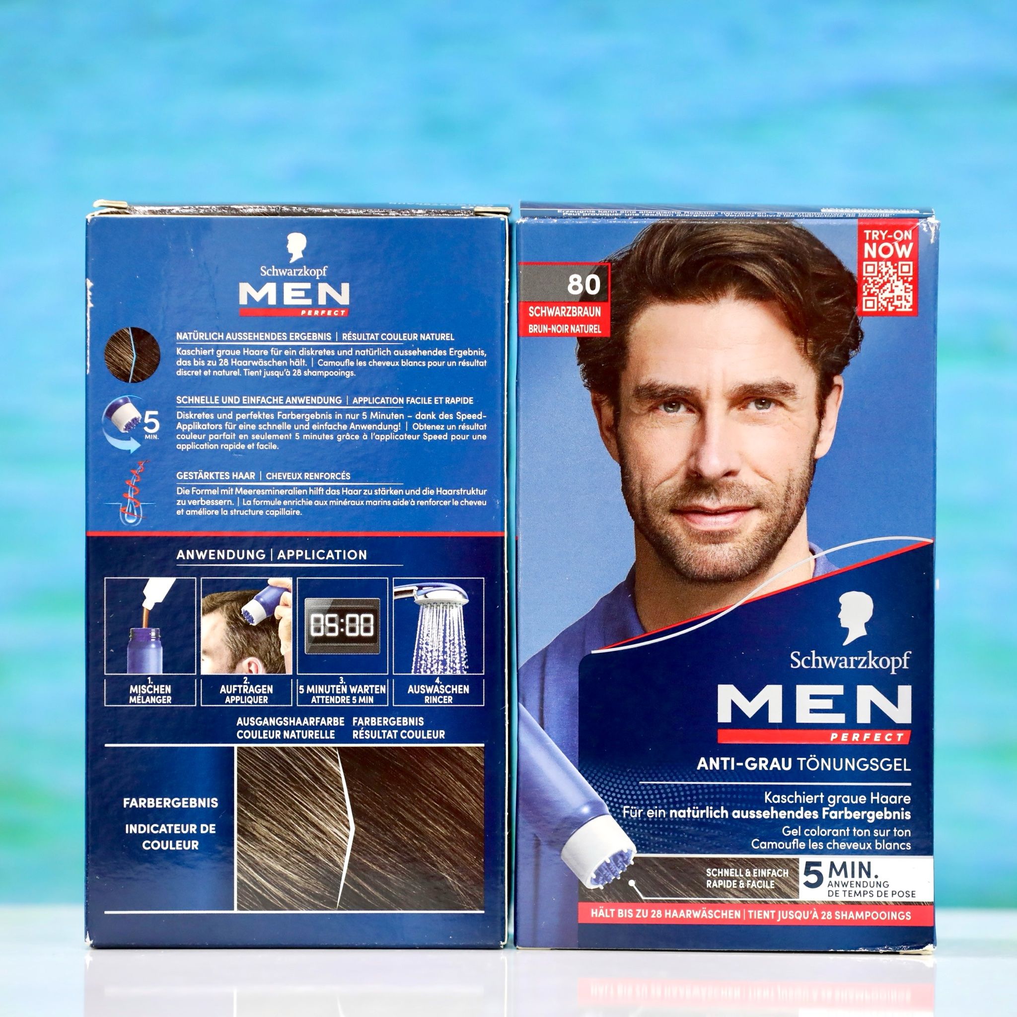  Thuốc nhuộm tóc của nam phủ bạc màu nâu đen số 80 tự nhuộm tại nhà của hãng Schwarzkopf 