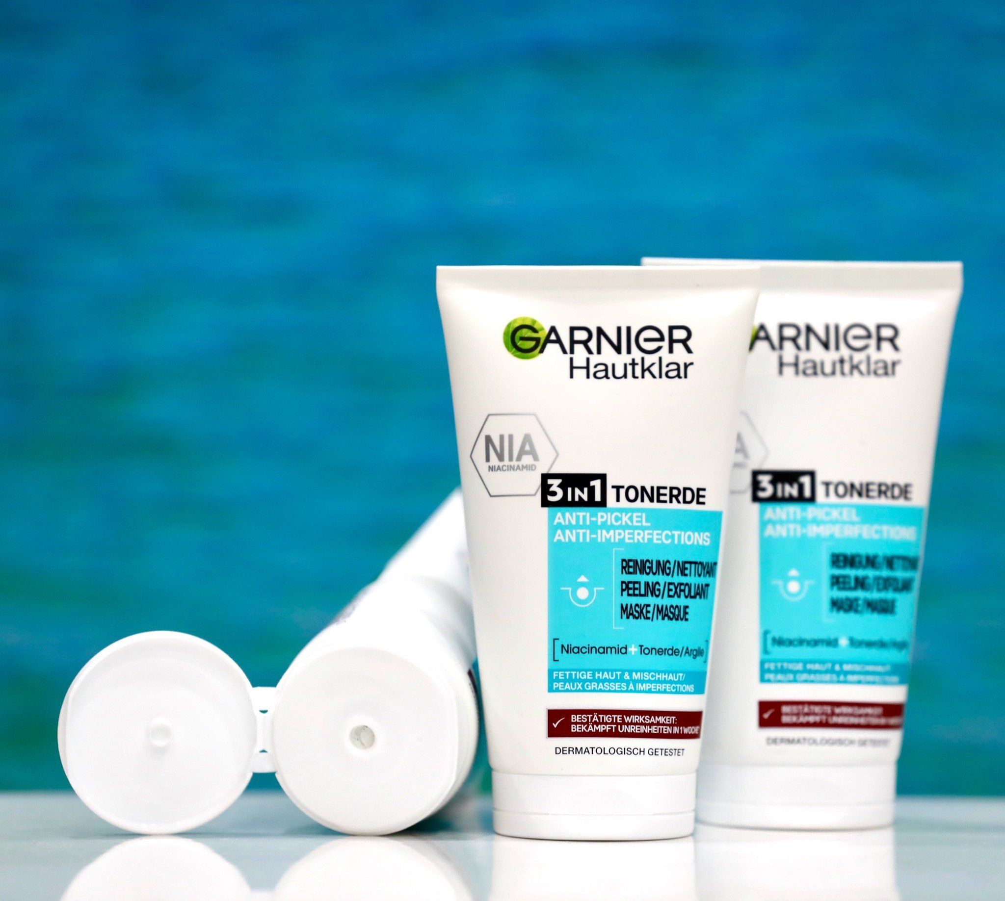  Sữa Rửa Mặt Garnier Hautklar 3in1 Dành Cho Da Mụn & Bị Nhờn, 150 ml 