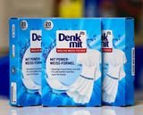  Giấy giặt trắng quần áo Denkmit, hộp 20 miếng 
