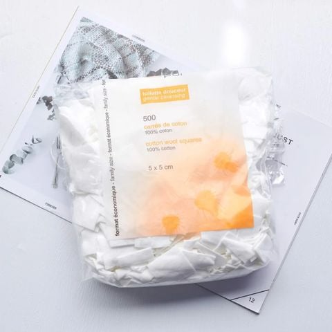  Bông tẩy trang Pháp, gói 600 tờ 