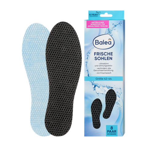  Lót giày Balea size 42-44 than hoạt tính, hộp 8 đôi 