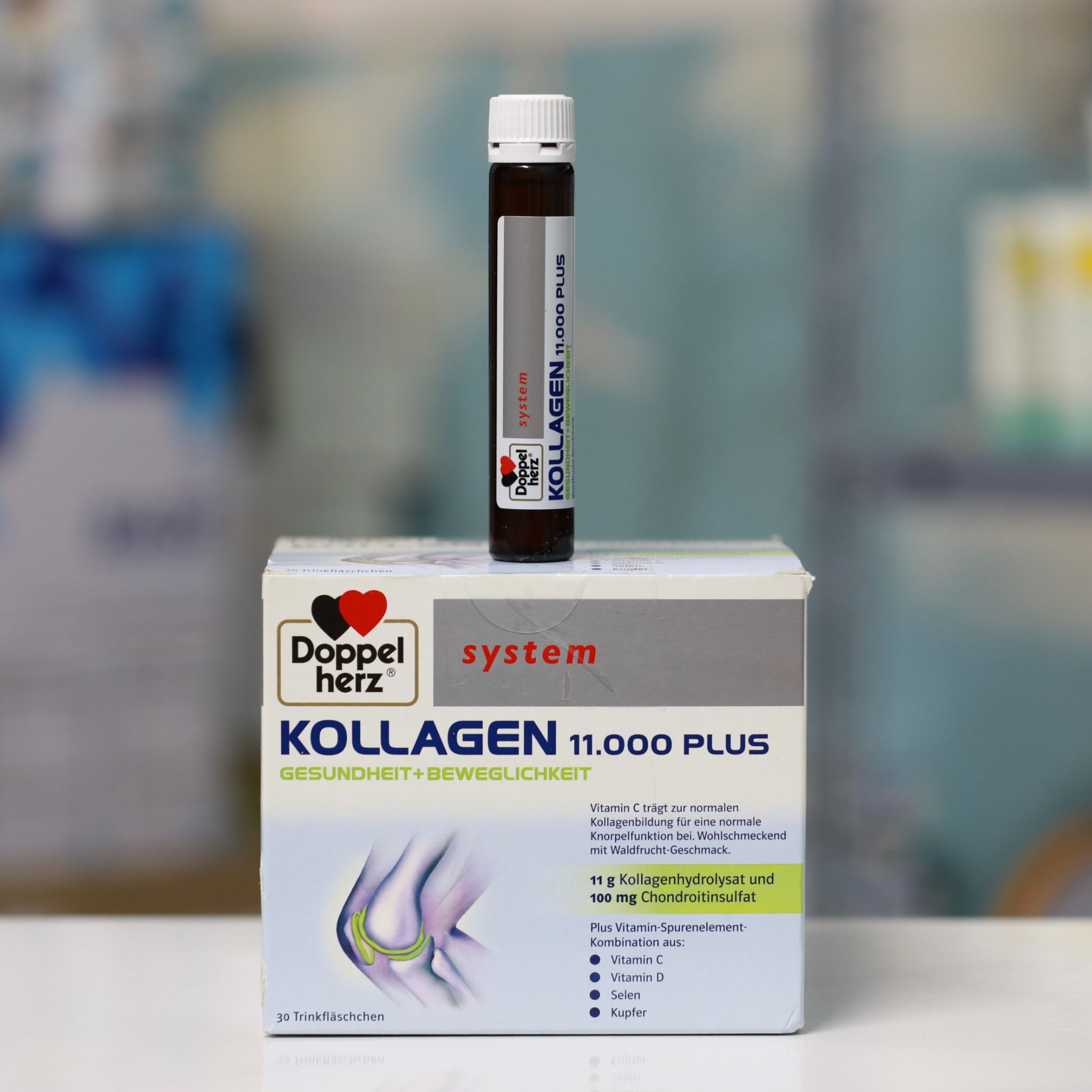  Collagen Thủy Phân Doppelherz Kollagen 11.000 Plus, 30 x 25 ml 