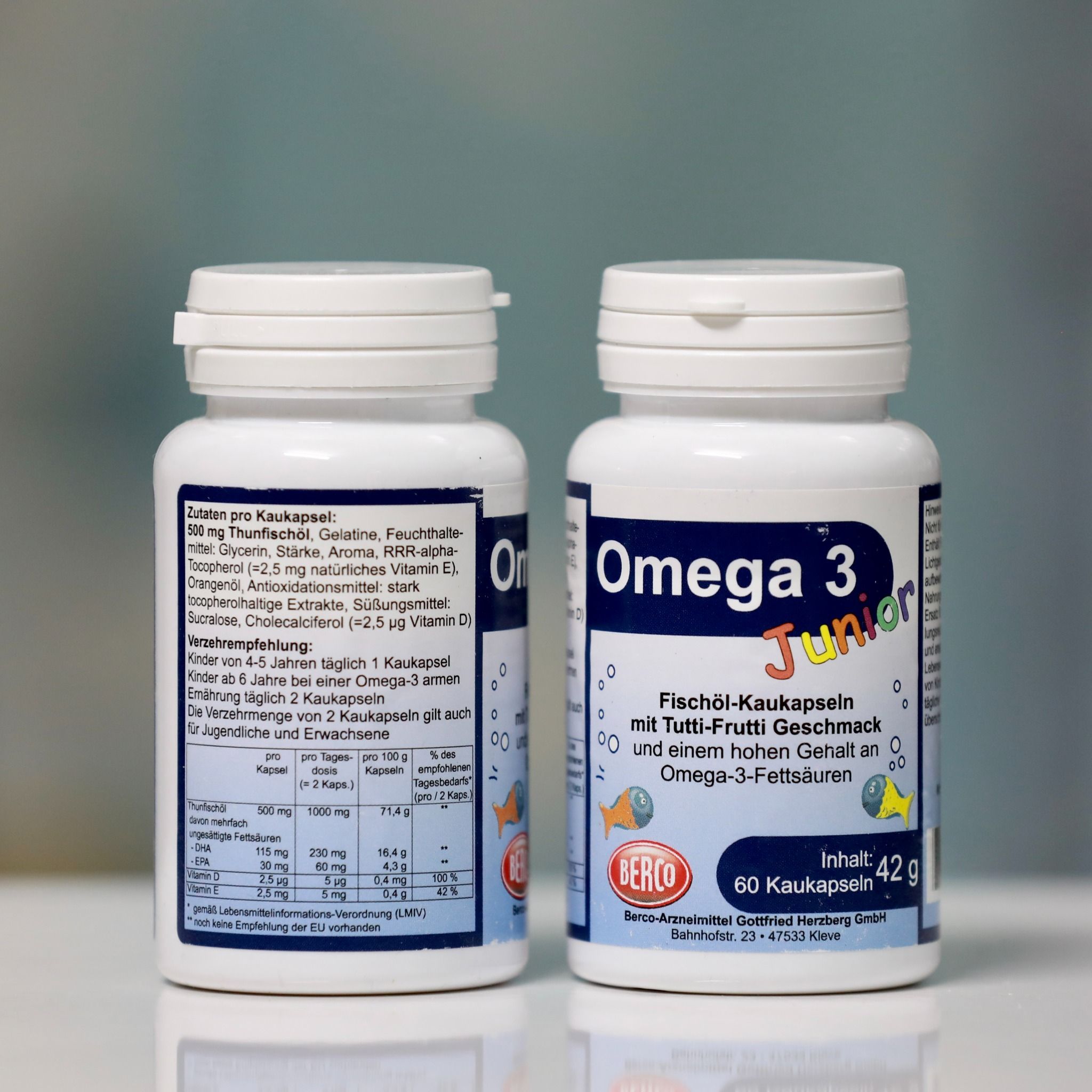  OMEGA-3 Junior dạng viên ngậm cung cấp DHA, EPA và Vitamin D3 cho trẻ nhỏ, 60 viên 
