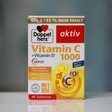  Vitamin C 1000 + Vitamin D, hộp 30 viên 