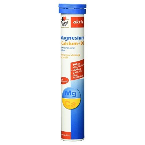  Sủi Doppelherz aktiv Magnesium +Calcium +D3, 15 Brausetabletten, 97,5 g 