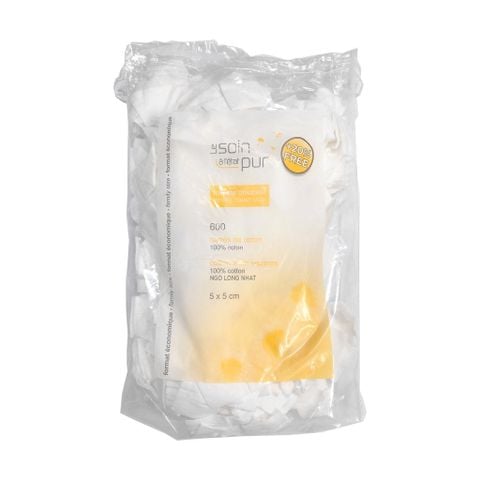  Bông tẩy trang Pháp, gói 600 tờ 