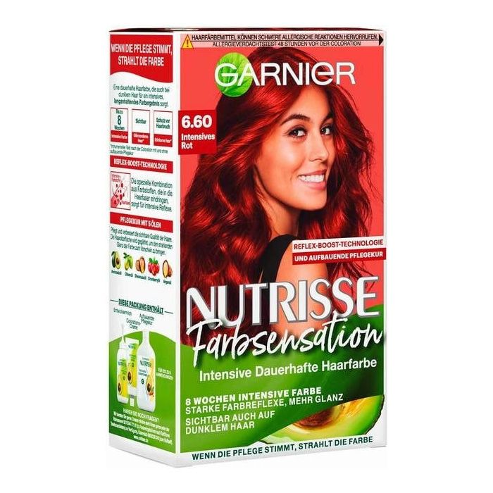  Nhuộm tóc garnier màu 6.60 Intensive Red - Màu đỏ đậm 