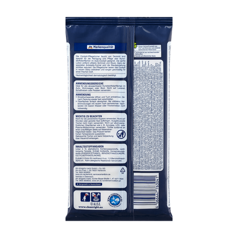  Khăn Ướt Làm Sạch Bảng Điều Khiển Ô Tô Denkmit – Gói 30 Miếng 