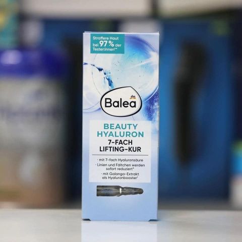  Huyết thanh Balea Beauty Effect 7 Fach Hyaluron, hộp 7 ống - Dưỡng Da Căng Mịn & Săn Chắc 