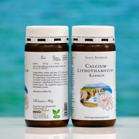  Canxi hữu cơ - CANXI LITHO PLUS - chiết xuất hoàn toàn từ tảo biển đỏ Lithothamnium, hộp 120 viên 