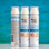  Xịt Chống Nắng Garnier Super UV SPF50 – Dạng Xịt Cho Mặt, Dùng Trên Lớp Trang Điểm 