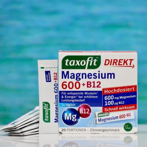  Bột Magnesium 600 + B12, hộp 20 gói 