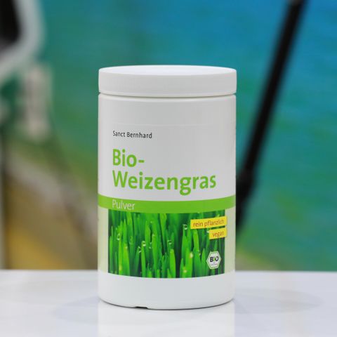  Bột Cỏ Lúa Mì Hữu Cơ BIO WEIZENGRAS của hãng Sanct Bernhard, Hộp 350g 