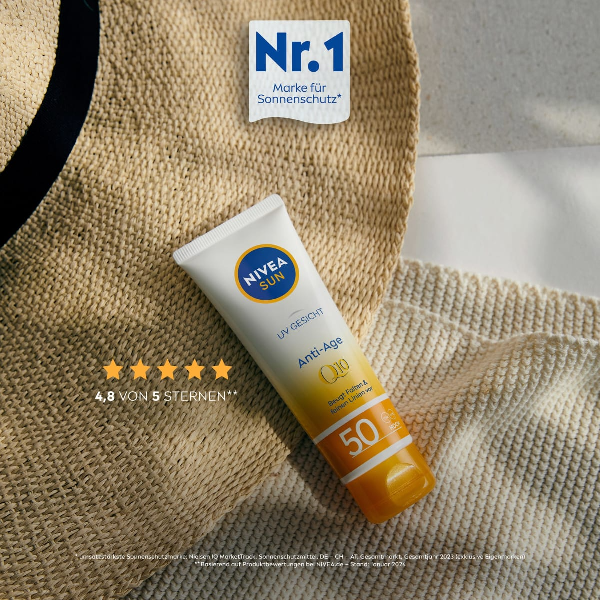  Kem chống nắng Nivea chống lão hóa da mặt SPF 50, 50ml 