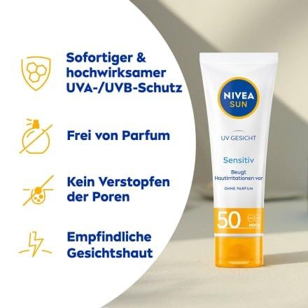  Kem chống nắng Nivea với chỉ số chống nắng spf 50 - Chuyên dành cho da khô và da nhạy cảm. 