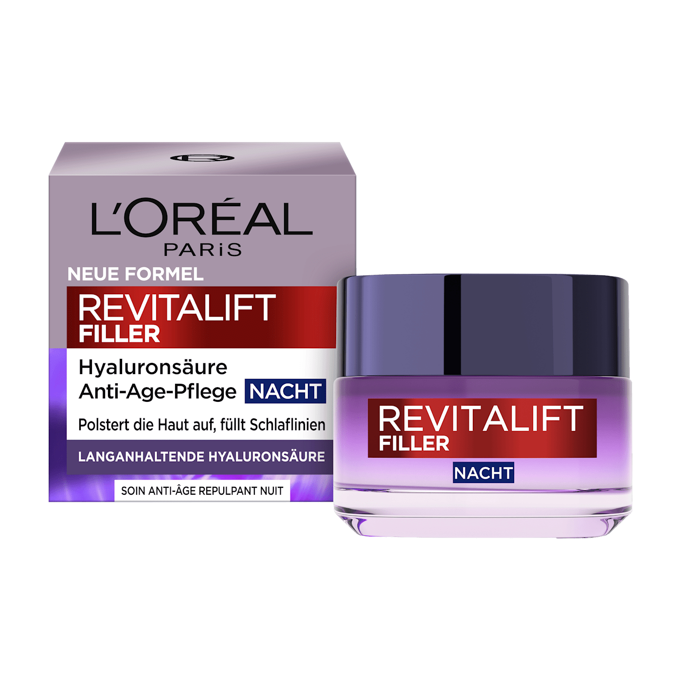  Kem Dưỡng Ban Đêm L'Oréal Revitalift Filler [HA] – Dưỡng Ẩm Sâu, Hỗ Trợ Căng Mịn Làn Da 