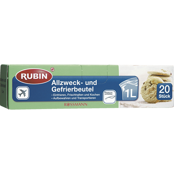  Túi trữ đông rubin chịu lạnh -40 độ C, chịu nóng 100 độ C, miệng túi khóa Zip tiện dụng, dung tích túi 1 lít 