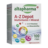  Vitamin Tổng Hợp A-Z Depot Altapharma bổ sung 24 loại vitamin và khoáng chất cần thiết cho cơ thể, hộp 100 viên 