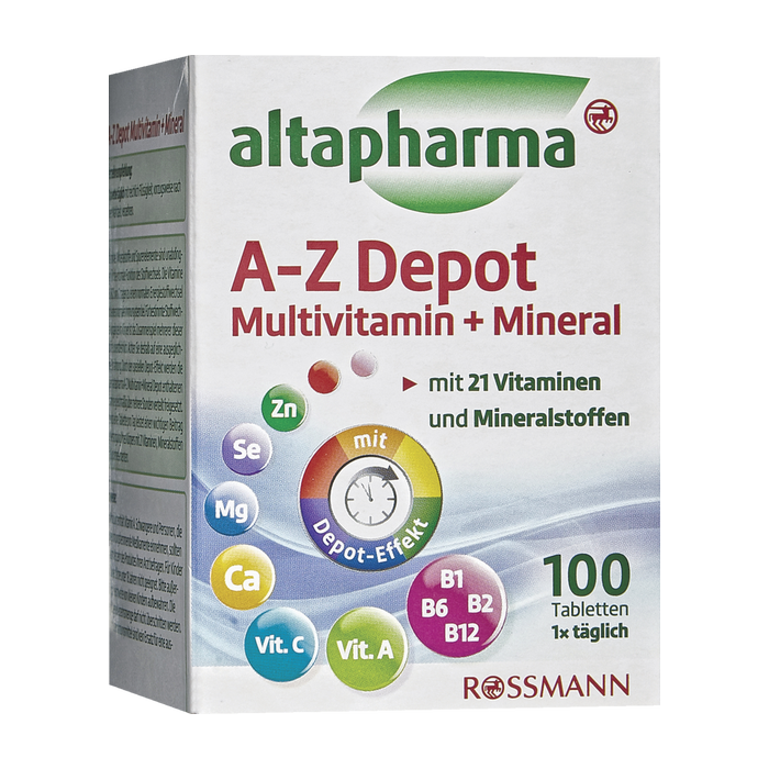  Vitamin Tổng Hợp A-Z Depot Altapharma bổ sung 24 loại vitamin và khoáng chất cần thiết cho cơ thể, hộp 100 viên 