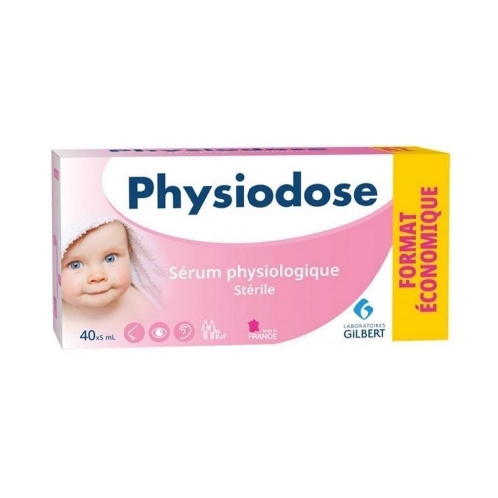  Nước muối sinh lý cho trẻ sơ sinh Physiodose 40 ống x 5ml 