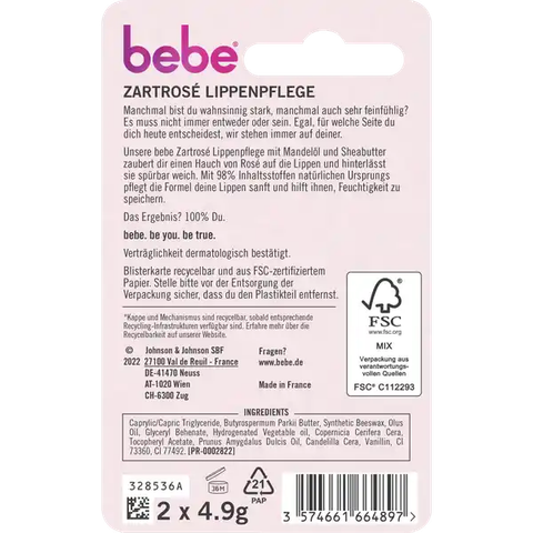  Son dưỡng môi bebe set 2 thỏi 