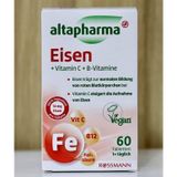  Viên Uống Bổ Sung Sắt Altapharma Eisen + C, hộp 60 viên 