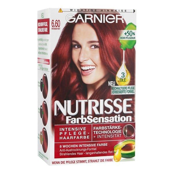  Nhuộm tóc garnier màu 6.60 Intensive Red - Màu đỏ đậm 