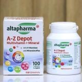  Vitamin Tổng Hợp A-Z Depot Altapharma bổ sung 24 loại vitamin và khoáng chất cần thiết cho cơ thể, hộp 100 viên 
