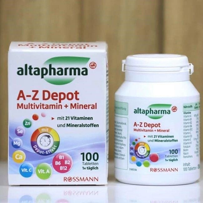  Vitamin Tổng Hợp A-Z Depot Altapharma bổ sung 24 loại vitamin và khoáng chất cần thiết cho cơ thể, hộp 100 viên 