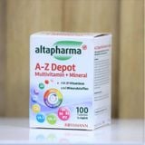  Vitamin Tổng Hợp A-Z Depot Altapharma bổ sung 24 loại vitamin và khoáng chất cần thiết cho cơ thể, hộp 100 viên 