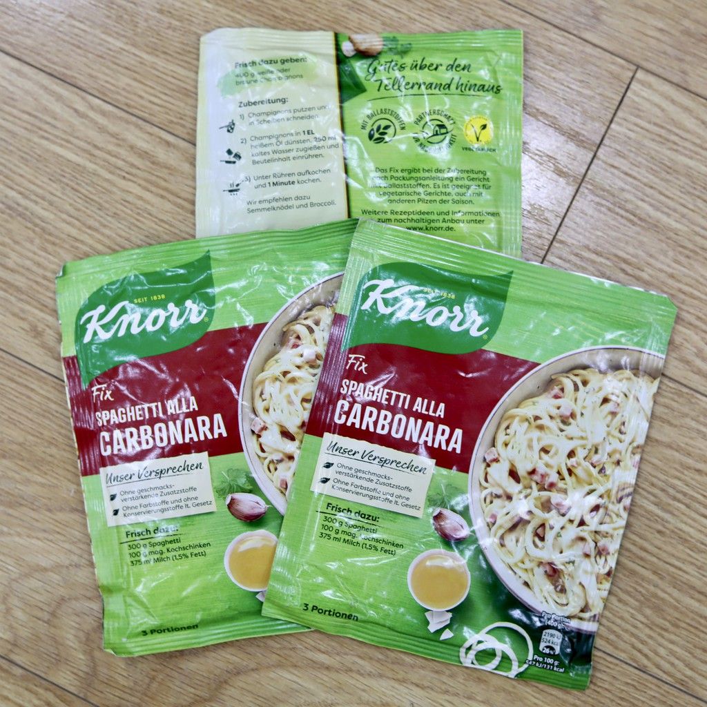  Gia Vị Mỳ Ý Knorr Vị Carbonara Kem Nấm Gói 36g 