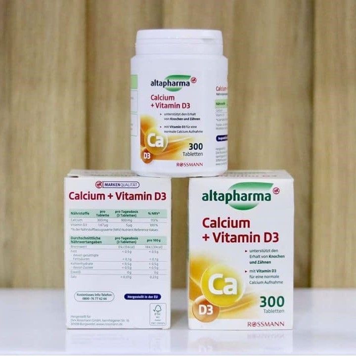  Viên uống bổ xung canxi và vitamin D3 của hãng Altapharma, hộp 300 viên 